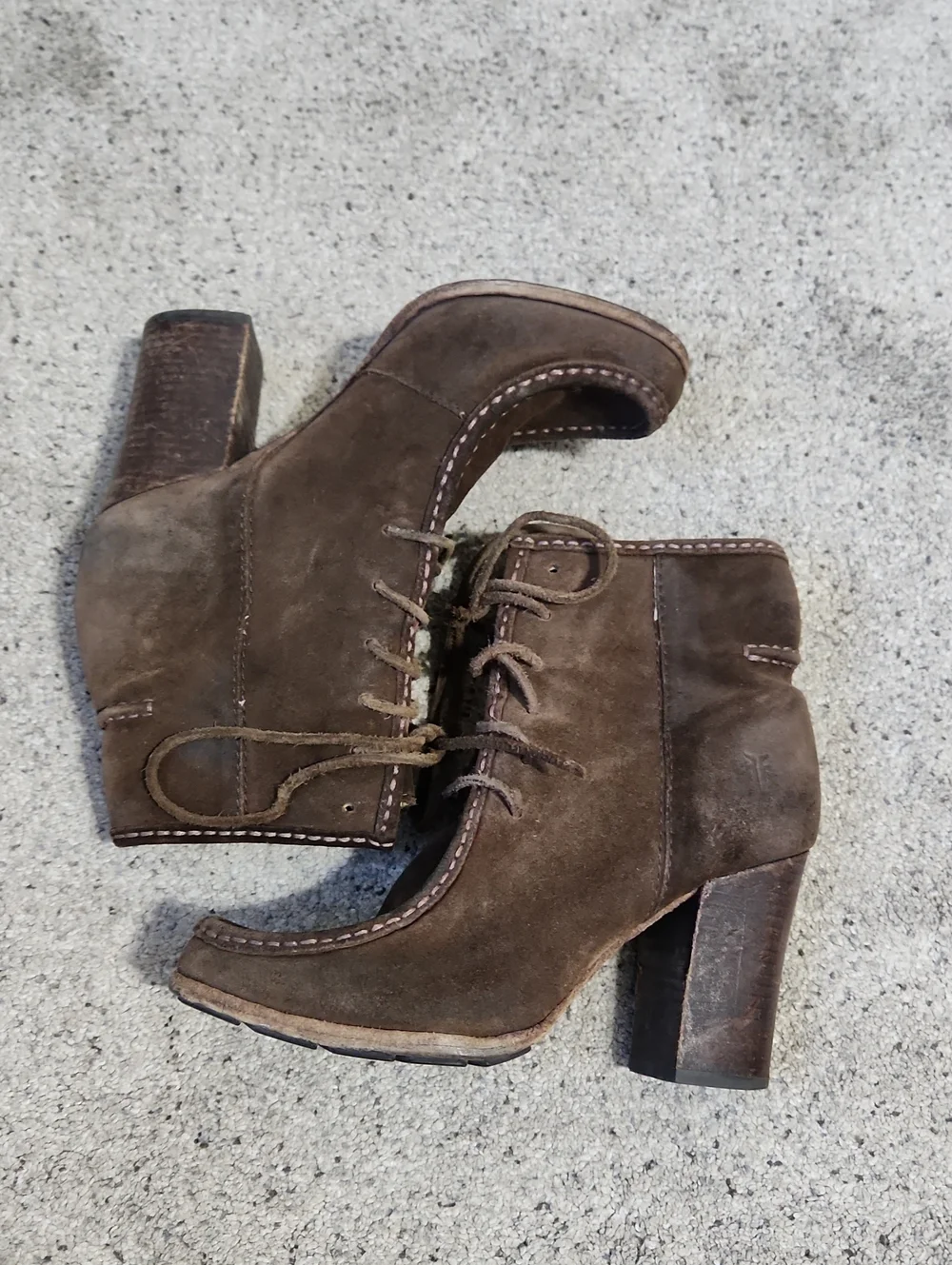 Frye Parker Moc Ankle Brown Oil Suede Boot Size 8M